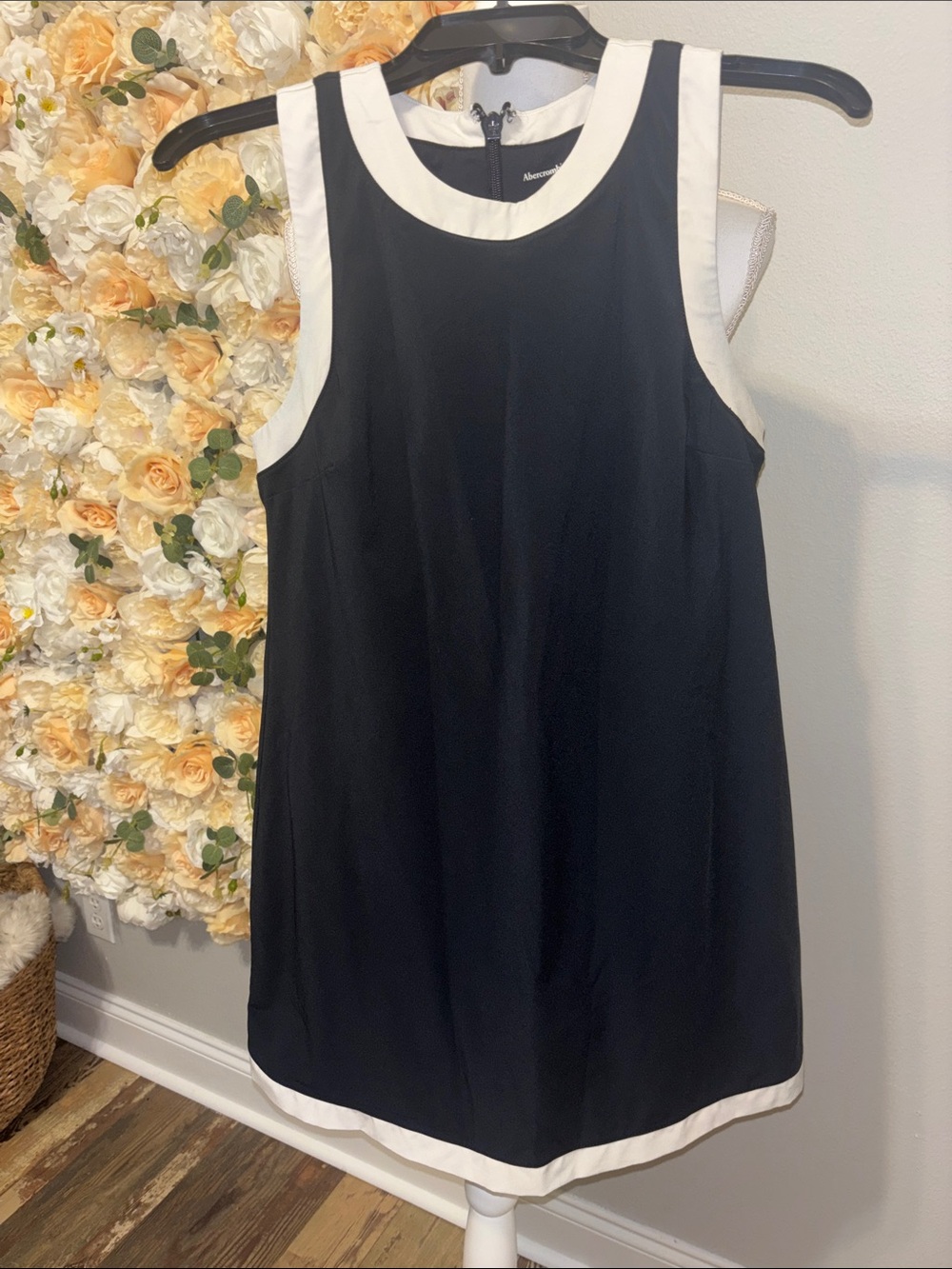 Abercrombie & Fitch Black Dress with White Trim
